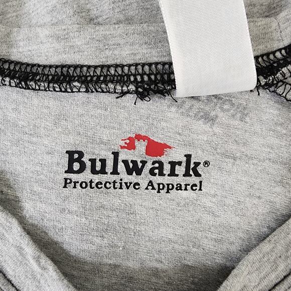 Bulwark Flame Resistant Mens T Shirt XL Short Sleeve Gray 6.4 ATPV ARC Rating - Picture 8 of 13